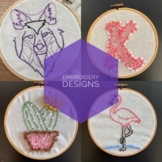 Crafts-: Embroidery Unit :Presentations, Rubric and Handou