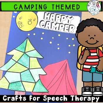 Preview of Crafts for Speech Therapy: Camping Activities