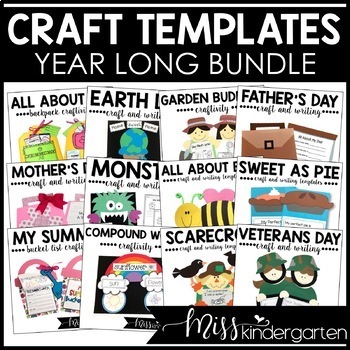 Preview of Crafts for the Whole Year MEGA BUNDLE | Writing Craftivity for Kinder, 1st & 2nd