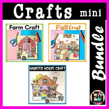 Preview of Crafts mini bundle | Farm, Fall, Haunted house Crafts