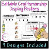 Craftsmanship in Art Classroom Examples | EDITABLE