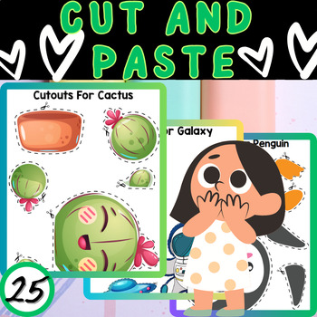 Preview of Crafty Creations: Cut and Paste Workbook for Kids