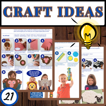 Preview of Crafty Kids: Unleash Your Creativity with Our Exciting Craft Ideas Worksheets