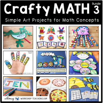 Preview of Crafty Math Bundle 3 - Nine Simple First Grade Math Crafts and Centers