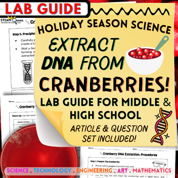 Preview of Cranberry DNA Extraction Lab Holiday Festive Science Activity Middle School