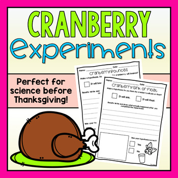 Cranberry Experiments-Thanksgiving Science