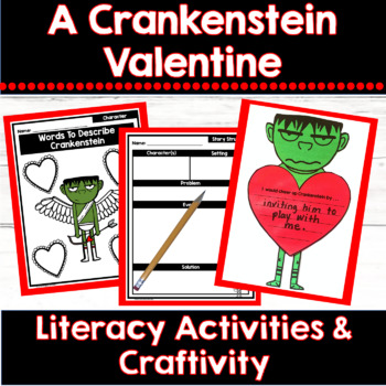 Preview of Crankenstein Valentine Activities and Craft | Valentines Day Activities