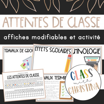 Preview of Craquer le code! - Activité et affiches modifiables pour les attentes de classe