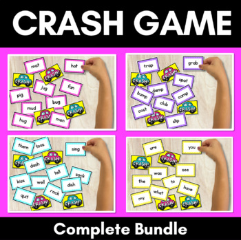 Preview of Decodable Word Card Games for CVC, CCVC, Digraphs & Tricky Words - Crash Bundle