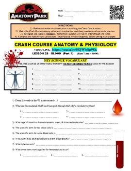 Preview of Crash Course Anatomy & Physiology #29 - Blood Part 1 (health / science)