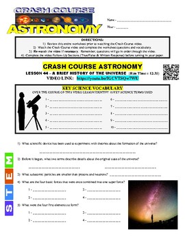 Preview of Crash Course - Astronomy Lesson #44 HISTORY OF THE UNIVERSE (science / space)