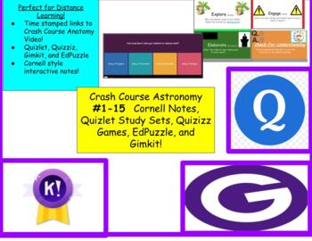 Preview of Crash Course Astronomy YOUTUBE 1-5 Notes Gimkit/Quizizz/Quizlet/Edpuzzle
