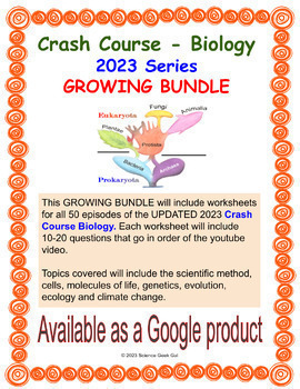 Preview of Crash Course BIOLOGY (2023 Series)  GROWING BUNDLE