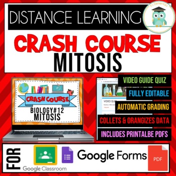 Crash Course Biology #12 Mitosis Google Forms Video Quiz Worksheets
