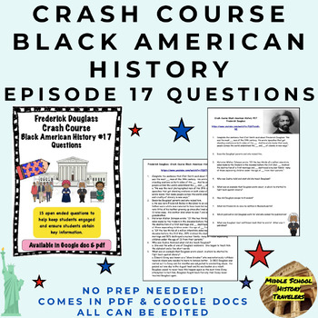 Preview of Crash Course Black American History #17: Frederick Douglass Questions