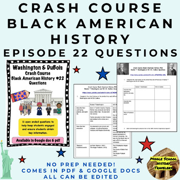 Preview of Crash Course Black American History #22 Booker T Washington & W.E.B. DuBois