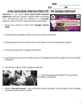 the tuskegee experiment crash course