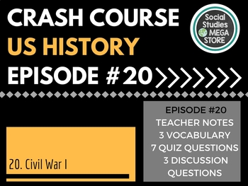 Preview of The Civil War, Part I: Crash Course US History #20