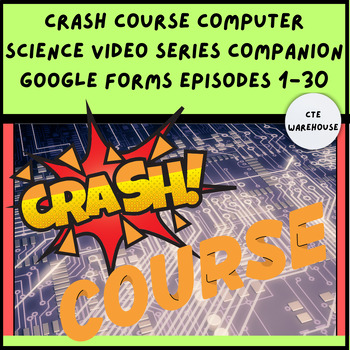 Preview of Crash Course Computer Science Video Series Companion Google Forms Episodes 1-30
