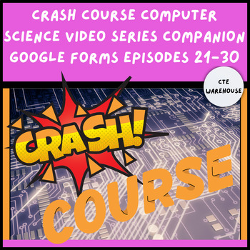 Preview of Crash Course Computer Science Video Series Companion Google Forms Episodes 21-30