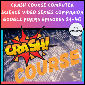 Preview of Crash Course Computer Science Video Series Companion Google Forms Episodes 21-40