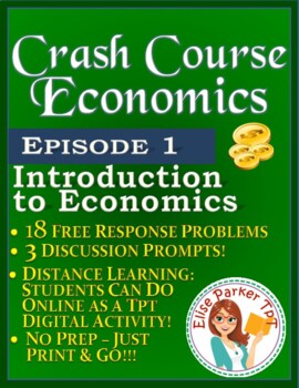 Preview of Crash Course Economics Worksheet Episode 1: Intro to Economics