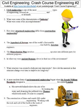 Preview of Crash Course Engineering #2 (Civil Engineering) worksheet