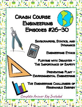 Preview of Crash Course Engineering 26-30 (Environmental, Safety, Ethics, Renewable Energy)