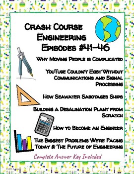Preview of Crash Course Engineering #41-46 (Transportation/Marine Engineering, Design)