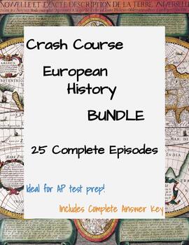 Preview of Crash Course European History #1-25 BUNDLE (AP test prep, Distance Learning)