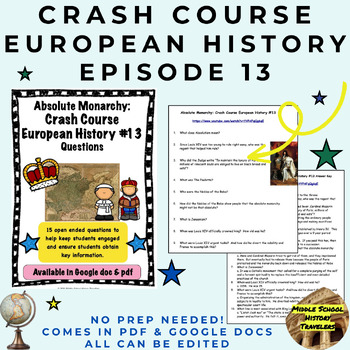 Preview of Crash Course European History #13: Absolute Monarchy Questions