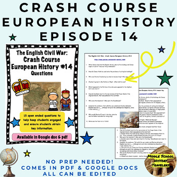 Preview of Crash Course European History #14: The English Civil War Questions