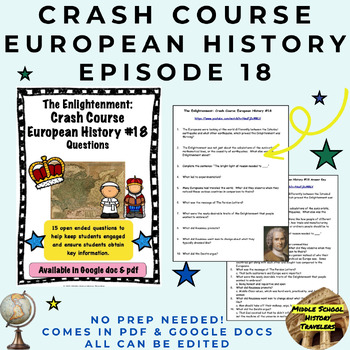 Preview of Crash Course European History #18: The Enlightenment Questions