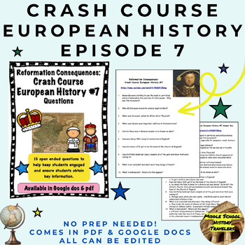 Preview of Crash Course European History #7: Reformation Consequences Questions