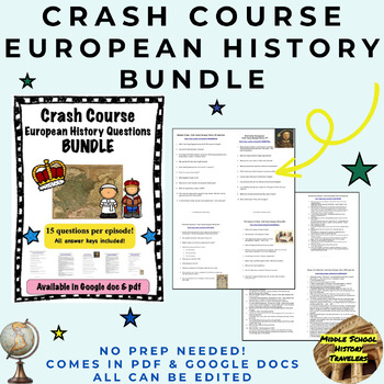 Preview of Crash Course European History BUNDLE Questions & Answers
