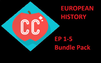 Preview of CrashCourse European History Episode 1-5 BUNDLE Worksheet Time stamped