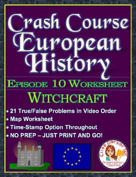 Preview of Crash Course European History Episode 10 Worksheet: Witchcraft