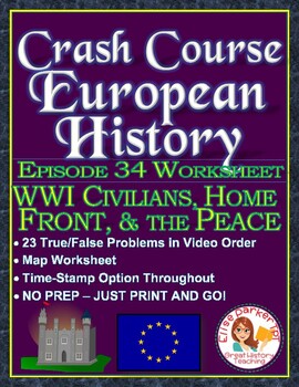 Preview of Crash Course European History Episode 34 WS: WWI Civilians, Home Front, & Peace