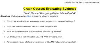 Preview of Crash Course Evaluating Evidence Navigating Digital Information #6