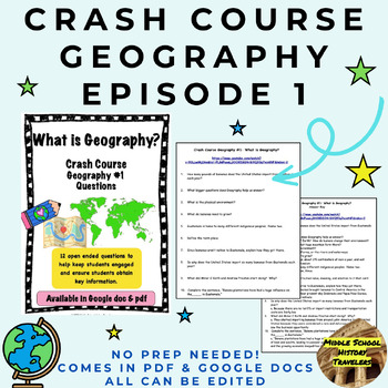 Preview of Crash Course Geography #1: What is Geography? Questions & Answers Guide