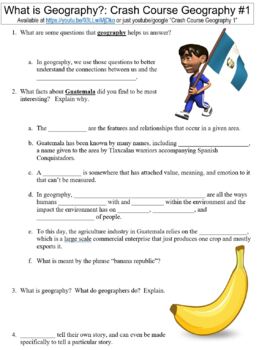 Preview of Crash Course Geography #1 (What is Geography?) worksheet