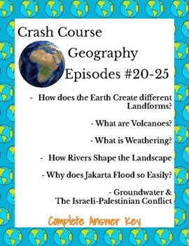 Preview of Crash Course Geography #20-25 (Landforms, Rock Cycle, Volcanoes, Weathering)