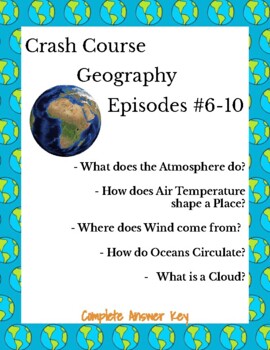 Preview of Crash Course Geography #6-10 (Atmosphere, Clouds, Temperature, Wind)