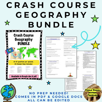 Preview of Crash Course Geography BUNDLE Questions and Answers