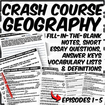 Preview of Crash Course Geography Episodes 1-5 Bundle