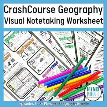 Preview of Crash Course Geography Worksheets Episodes 1-27 | Intro to Geography Worksheets