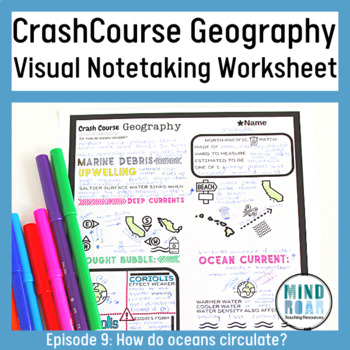 Preview of Crash Course Geography Worksheet How do oceans circulate Ep 9
