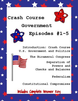 Preview of Crash Course Government #1-5 (Congress, Checks & Balances, Separation of Power)