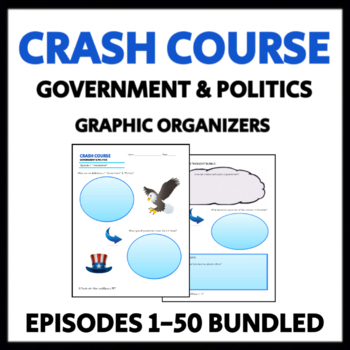 Preview of Crash Course Government Worksheets: BUNDLE of Episodes 1-50, with Answer Keys