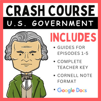 Preview of Crash Course: Government and Politics Episodes 1-5 (Google Docs & PDF)